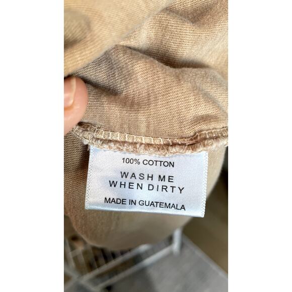 Girl Dangerous Cowboy Boot Graphic Tee Oversized Tan Size L - Picture 4 of 7